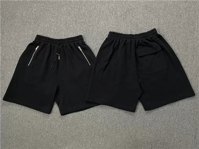 Design Drawstring Shorts with Zippered Pocket in Gray and Black - 10