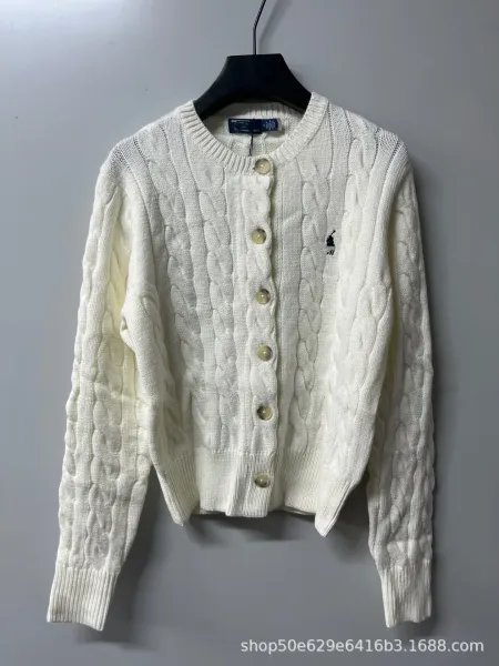 Polo Ralph Lauren Cable Knit Cardigan White Sweater - 1