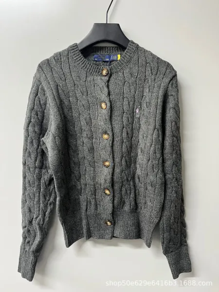 Polo Ralph Lauren Cable Knit Cardigan Gray Sweater Outerwear.cardigan - 1