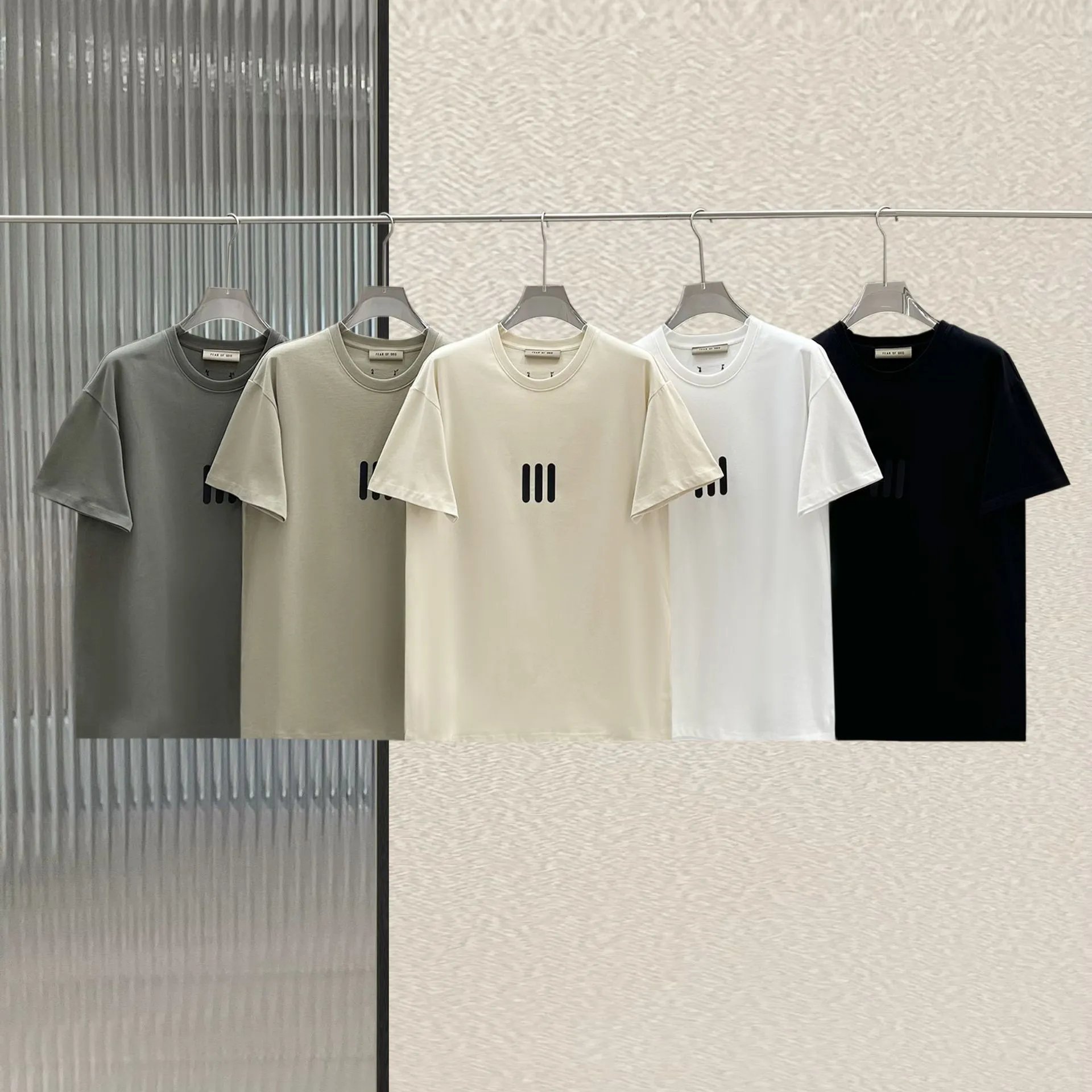 Fear of God Essentials Three-Stripe Shorts Gray - 5
