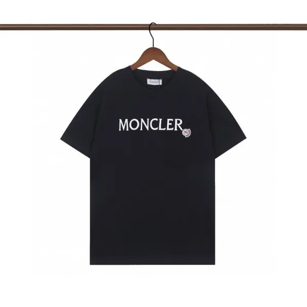 Moncler Logo Print Black T-Shirt - 1