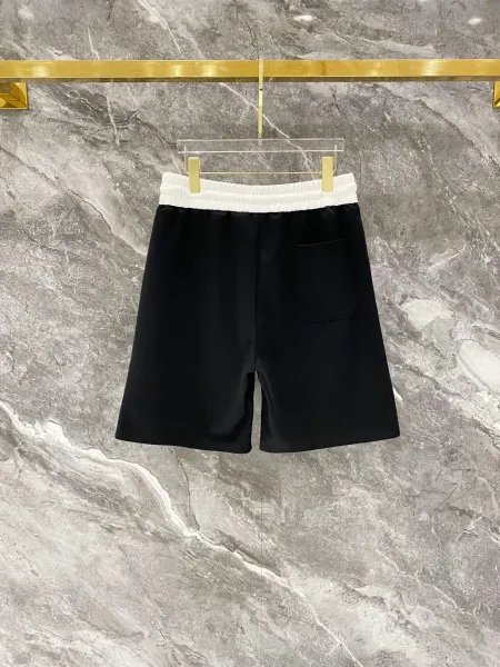 Design Contrast Trim White T-Shirt and Shorts Set - 9