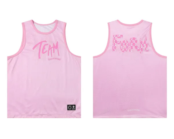 Chrome Hearts Team Form Pink Mesh Vest Top - 1