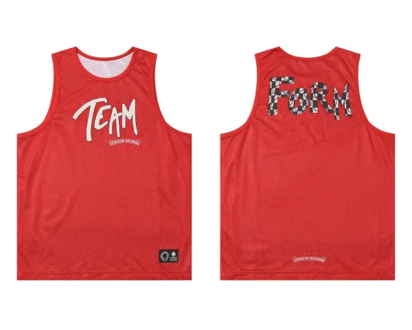 Chrome Hearts Team Form Mesh Vest Red Vest Top - 1