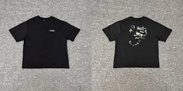 Design Graphic Print Black T-Shirt - 1