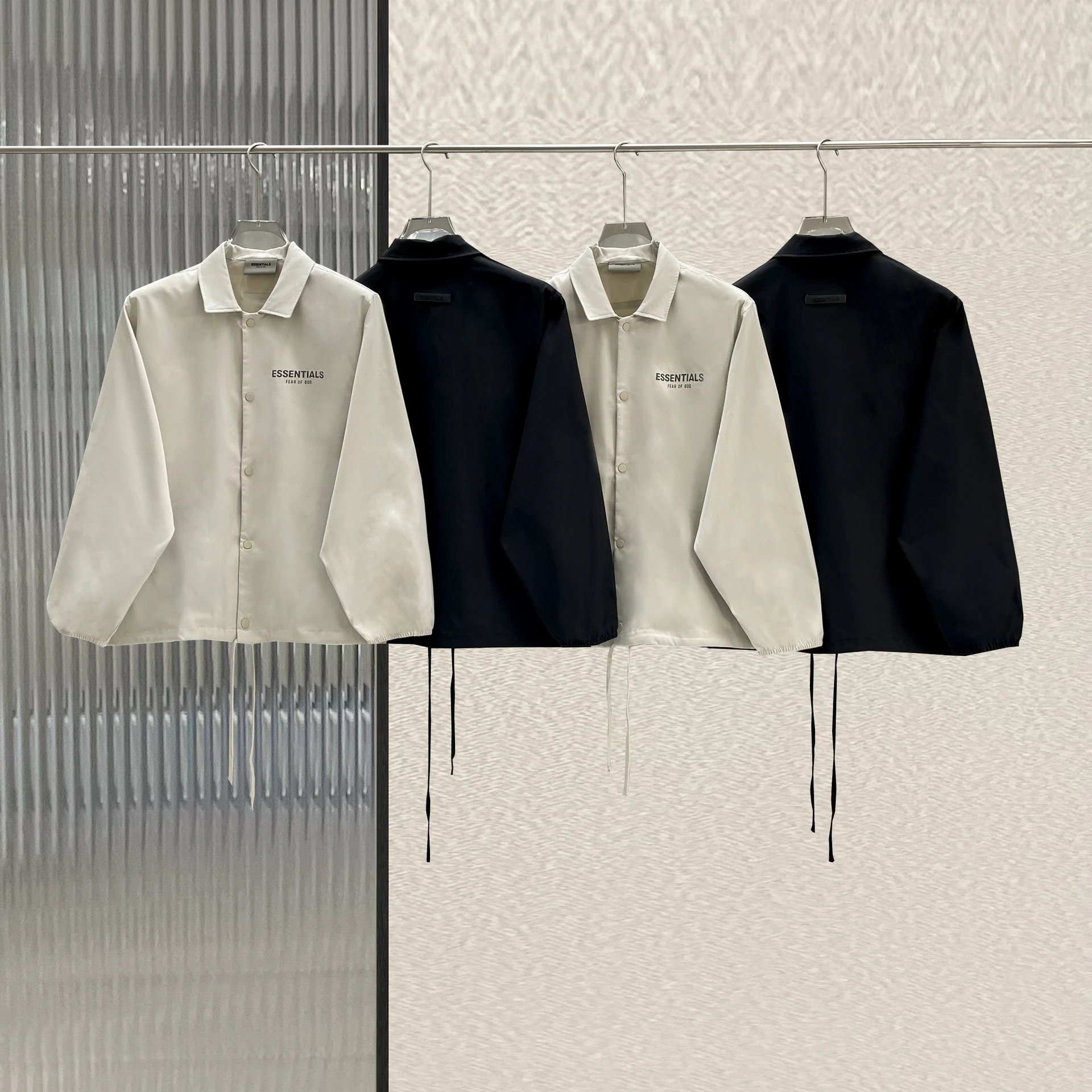 Fear of God Essentials 1977 Coach Jacket Navy Outerwear - 15