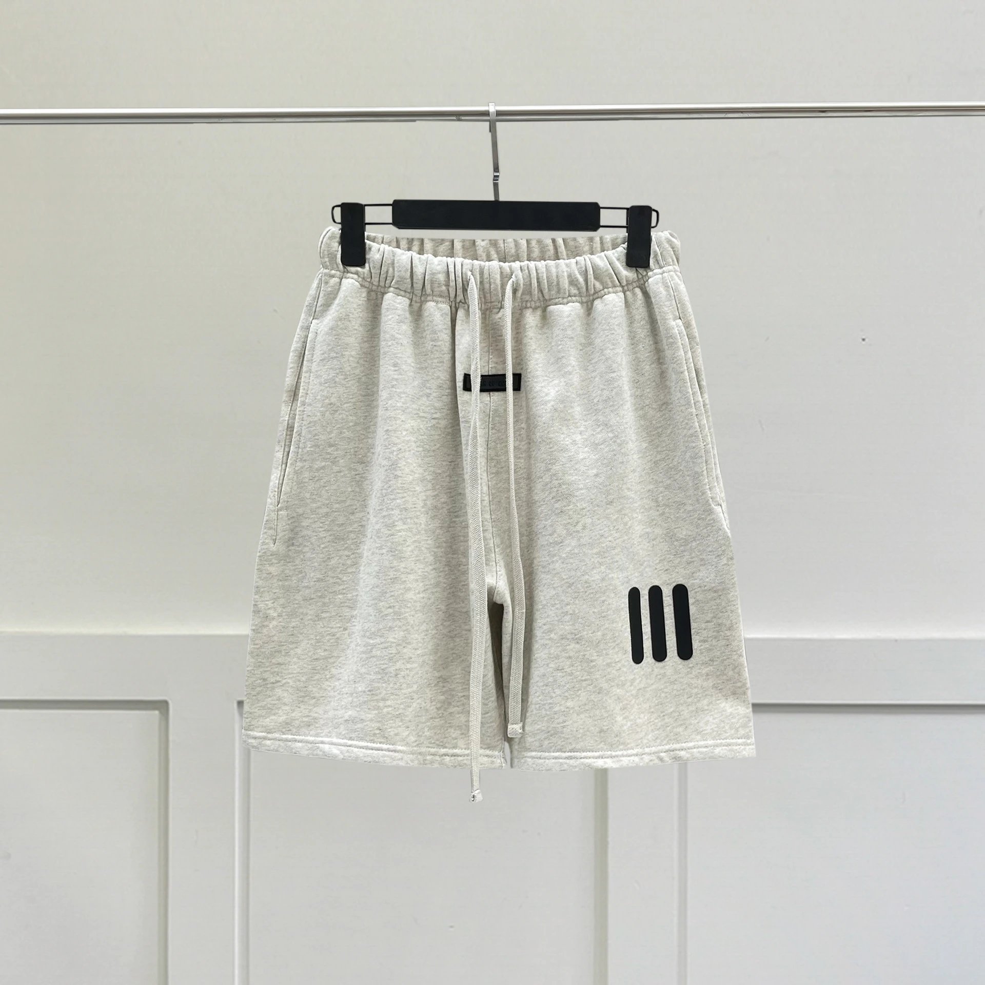 Fear of God Essentials Three-Stripe Shorts Gray - 27