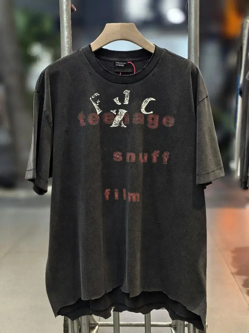Design Snuff Film Teenage Distressed Graphic T-Shirt White T-Shirts - 7
