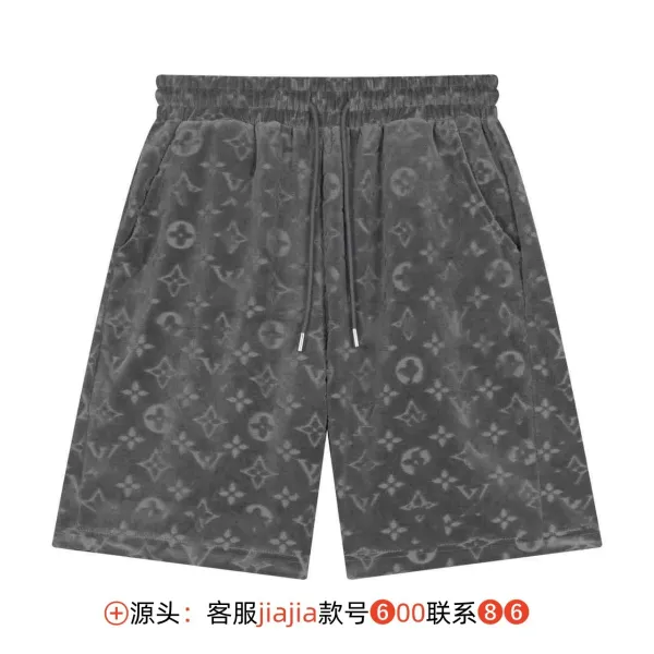 Louis Vuitton Monogram Velvet Shorts Gray - 1