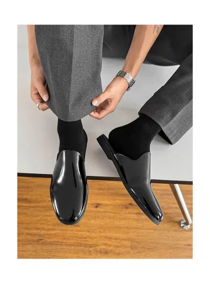 Design Classic Slip-On Mule Black Slippers - 16