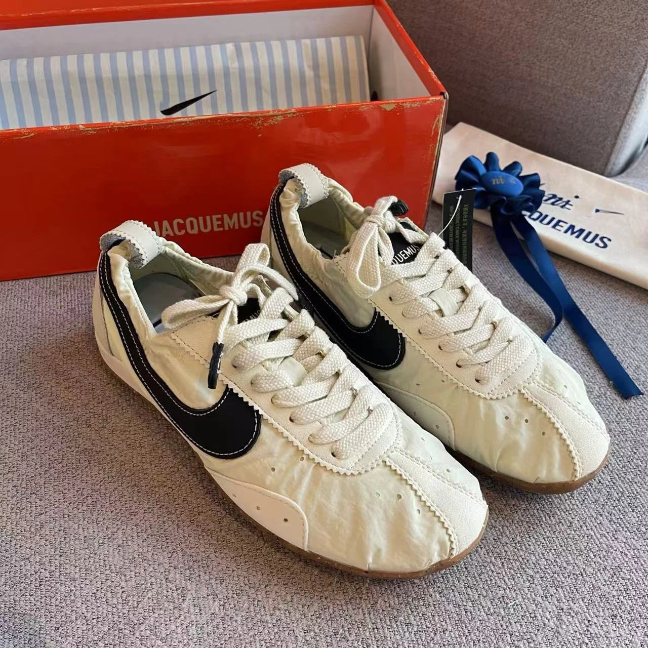 Nike Waffle Racer Brown Mint Swoosh Sneakers Running Shoes - 12