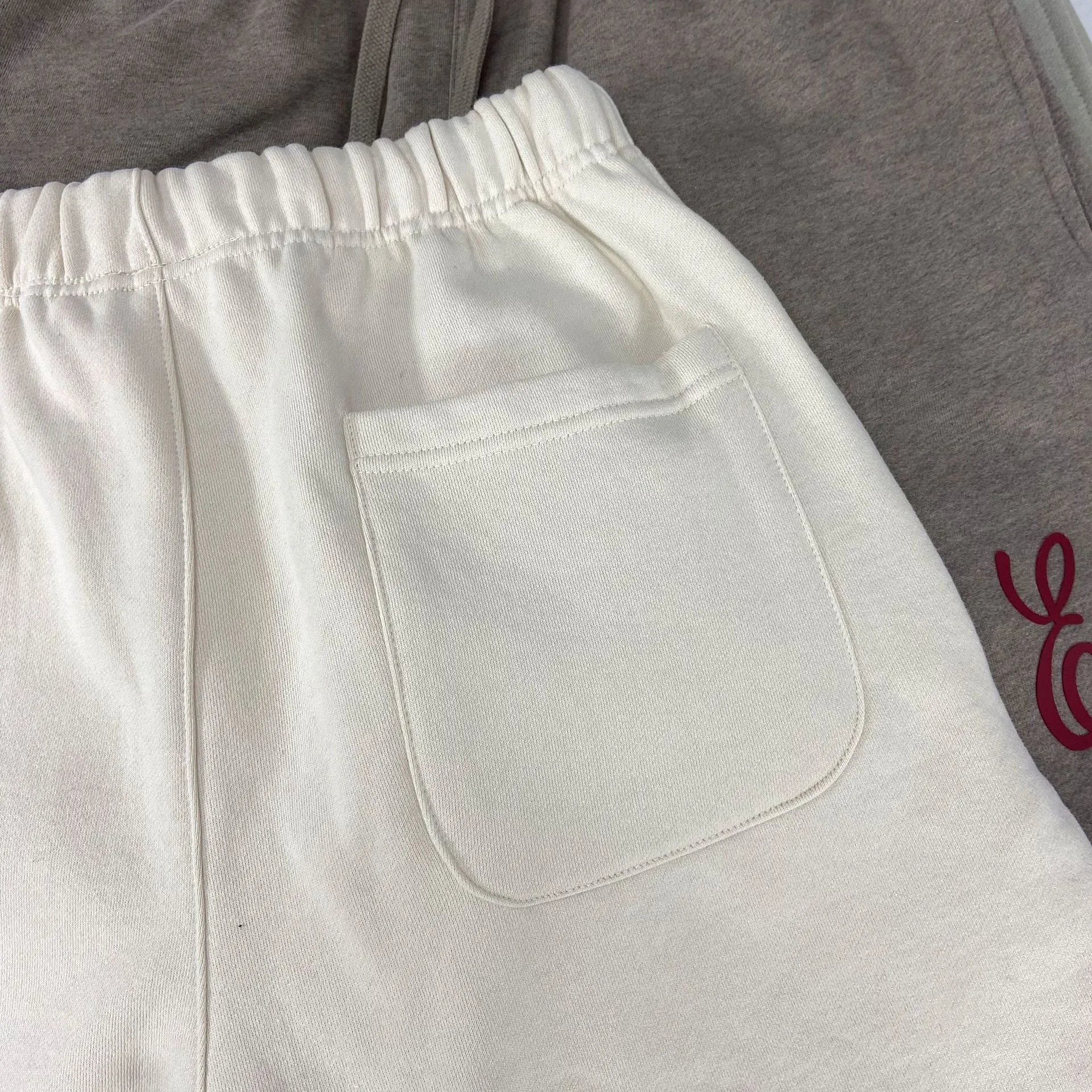 Design Logo Embroidered Black Sweat Shorts - 14
