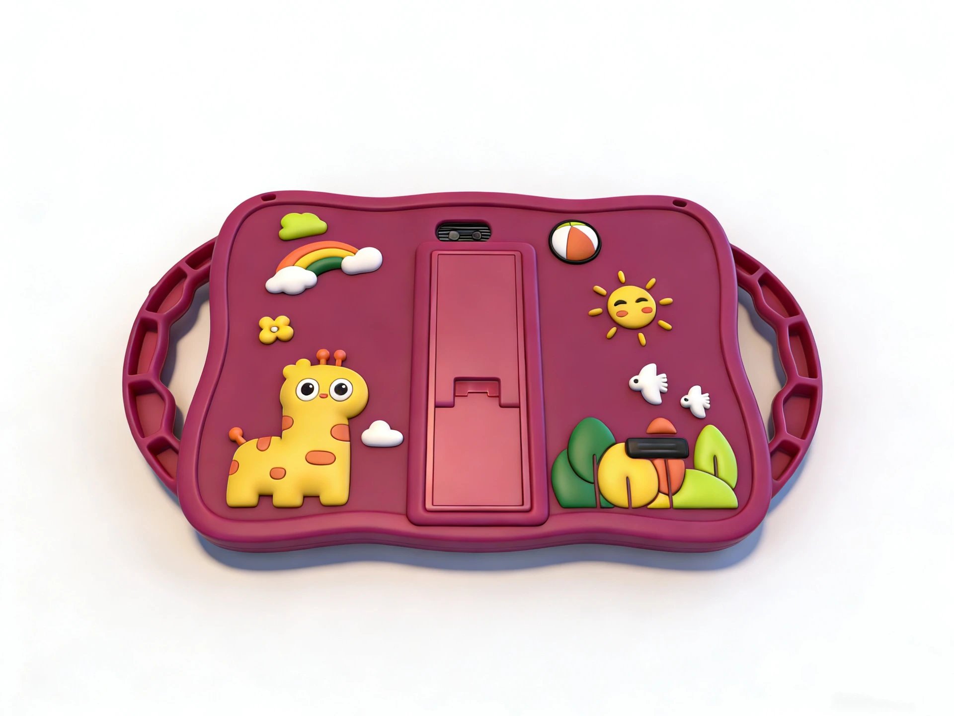 Design Kids Tablet Case with 3D Animal Motifs Pink Phone Accessories - 15