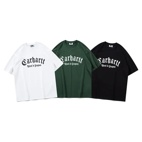 Carhartt Work In Progress Carhartt WIP Arch Logo Navy T-Shirt T-Shirts - 20