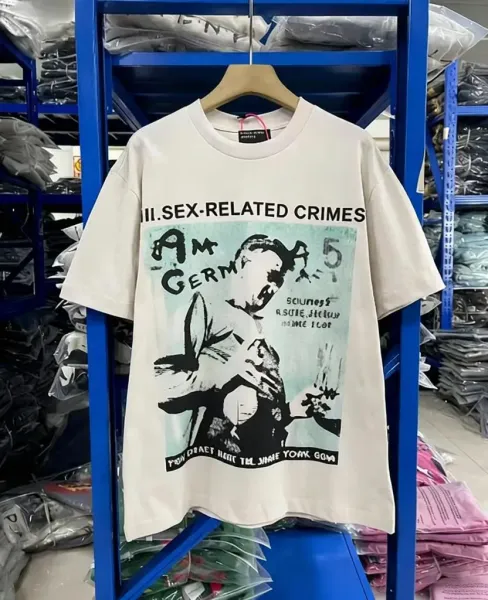 Design Sex-Related Crimes Graphic Print Off-White T-Shirt - 1