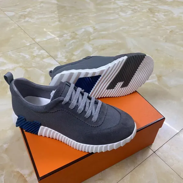 Hermès H-Track Sneakers Gray Navy White Sneakers - 1