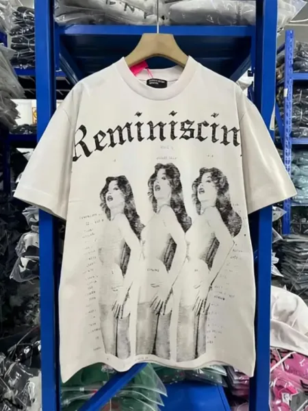 Design Reminiscin Graphic Print Oversized T-Shirt T-Shirts - 1