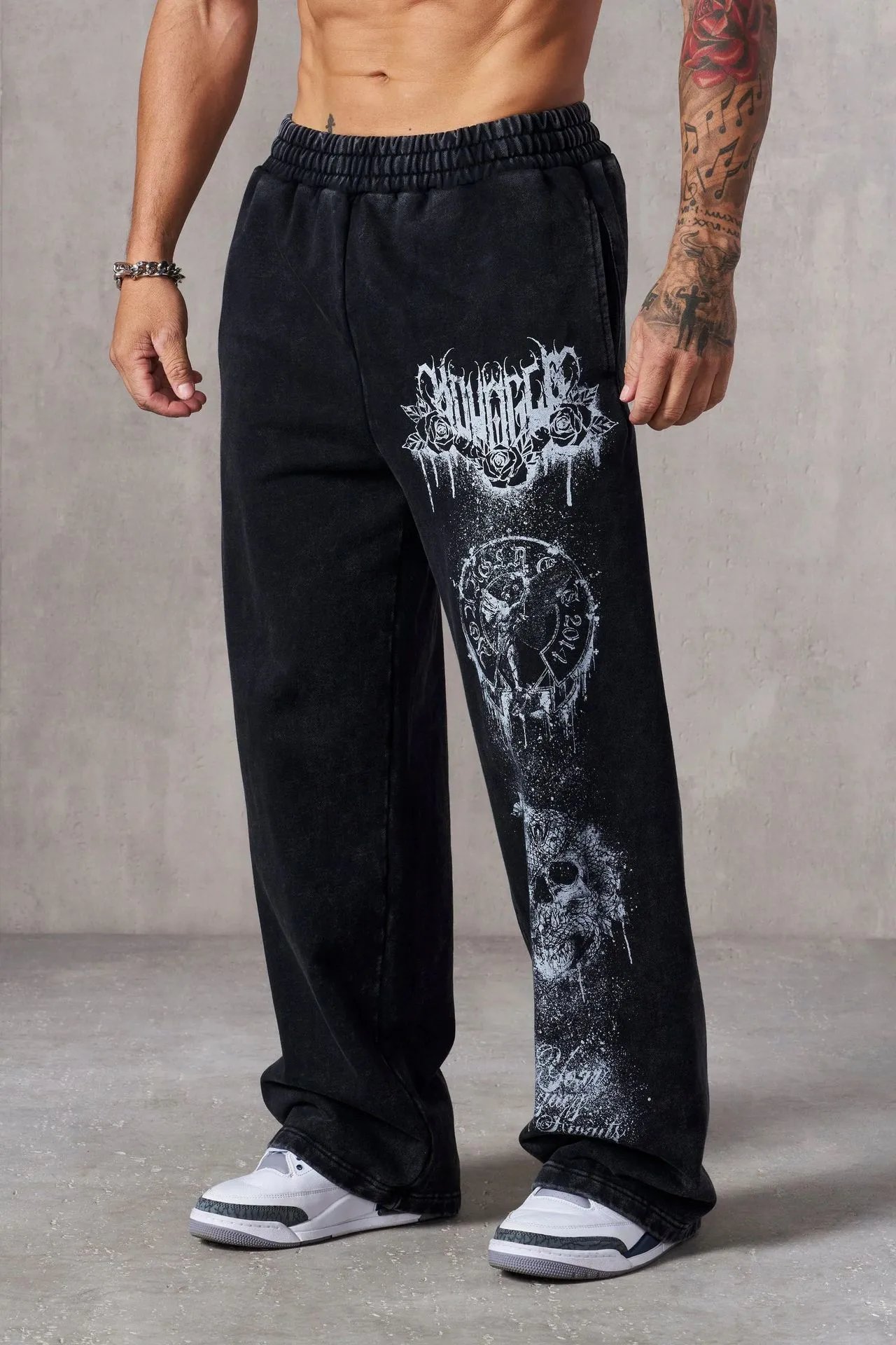 Hellstar Skull Graphic Navy Sweatpants - 9