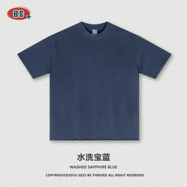 Design BE Washed Sapphire Blue T-Shirt T-Shirts - 1