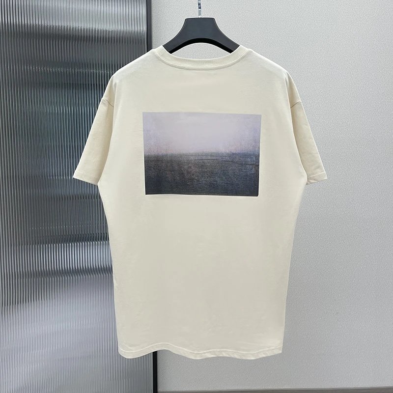 Design Abstract Cross Print White T-Shirt - 7