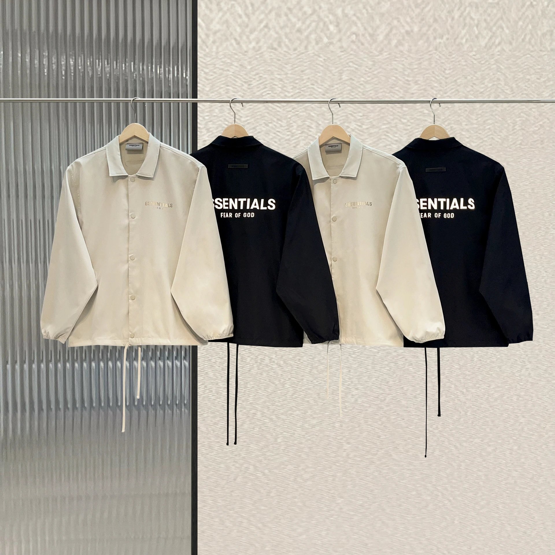 Fear of God Essentials 1977 Coach Jacket Navy Outerwear - 7