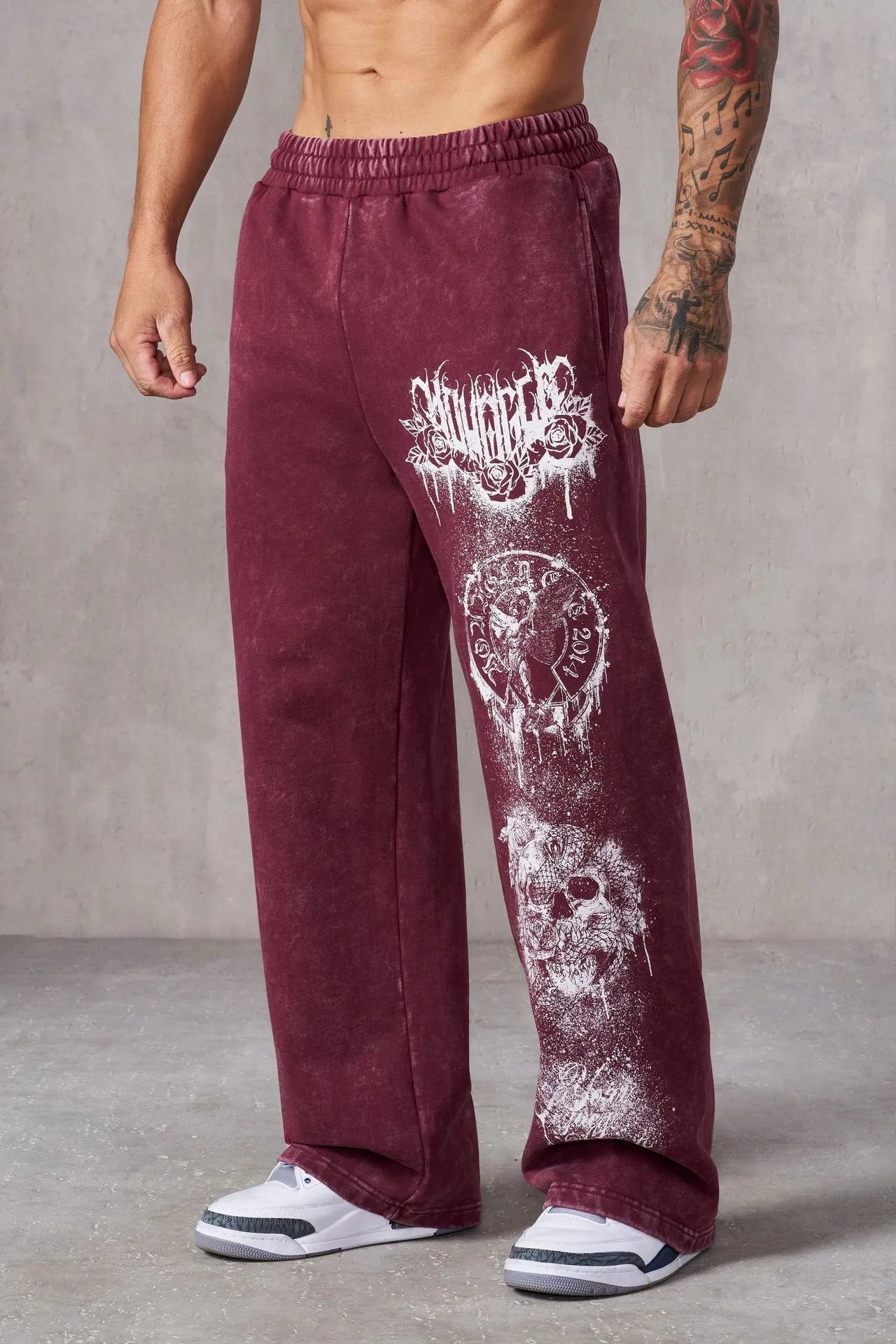 Hellstar Skull Graphic Navy Sweatpants - 13