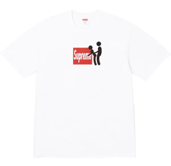 Supreme Box Logo Stick Figure T-Shirt White - 1