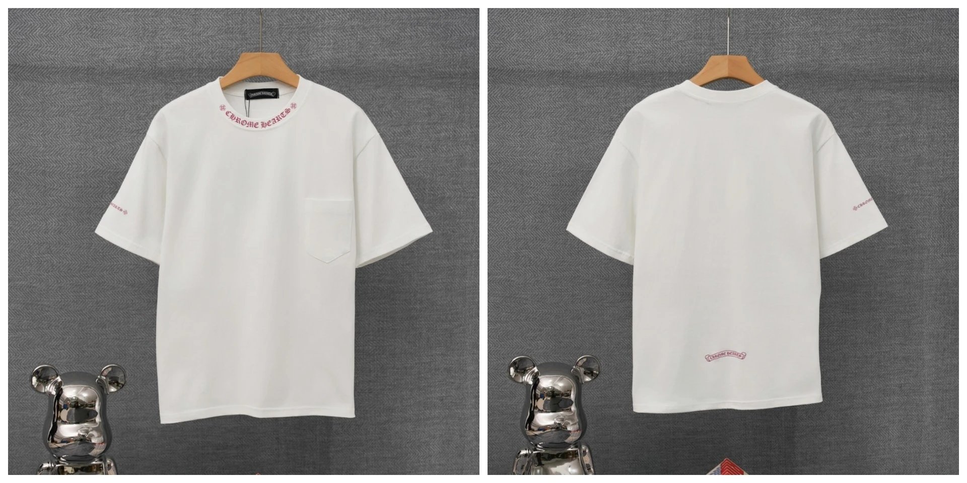 Chrome Hearts x St. Barth Black Pocket T-Shirt - 10