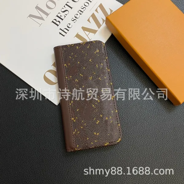 Gucci GG Marmont Phone Case Beige and Brown Leather Wallet Case - 4
