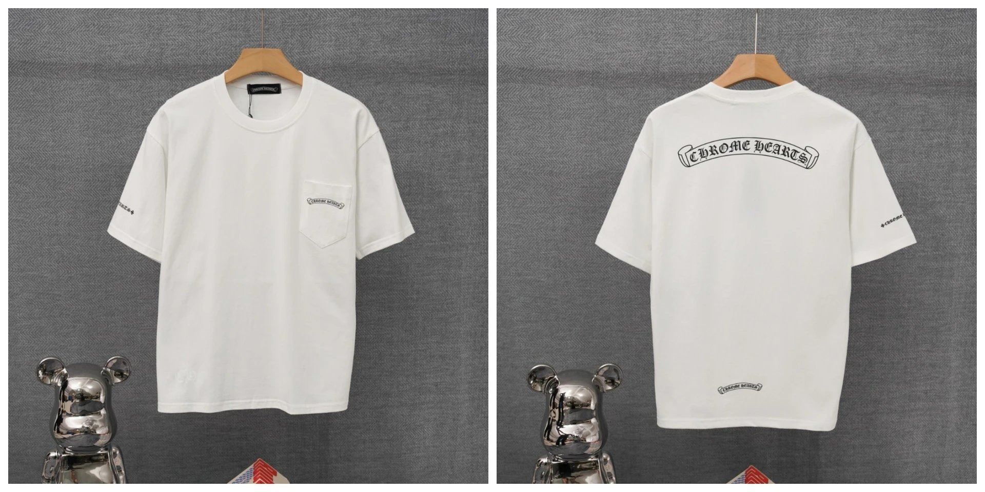 Chrome Hearts x St. Barth Black Pocket T-Shirt - 15