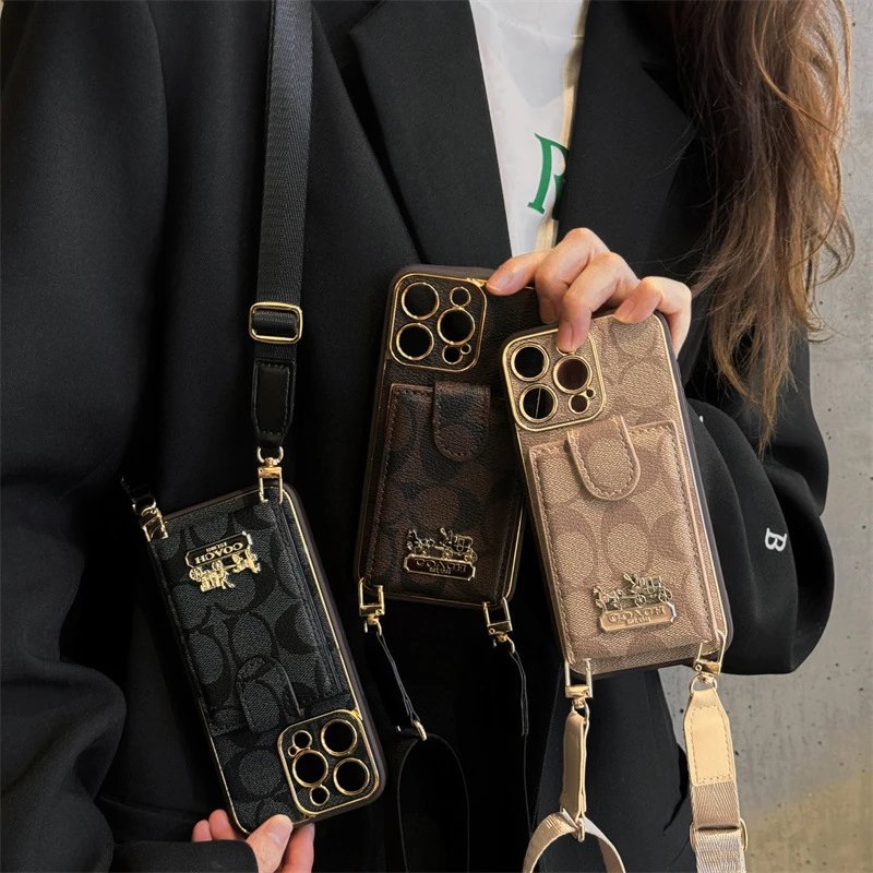 Coach Signature Caden Phone Case with Strap Black Phone Accessories - 2