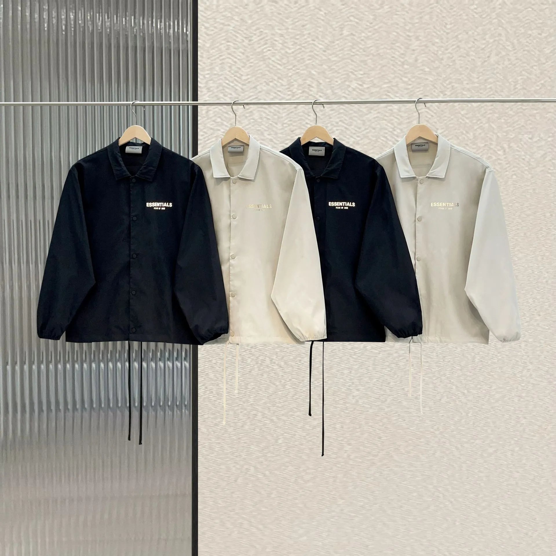 Fear of God Essentials 1977 Coach Jacket Navy Outerwear - 8