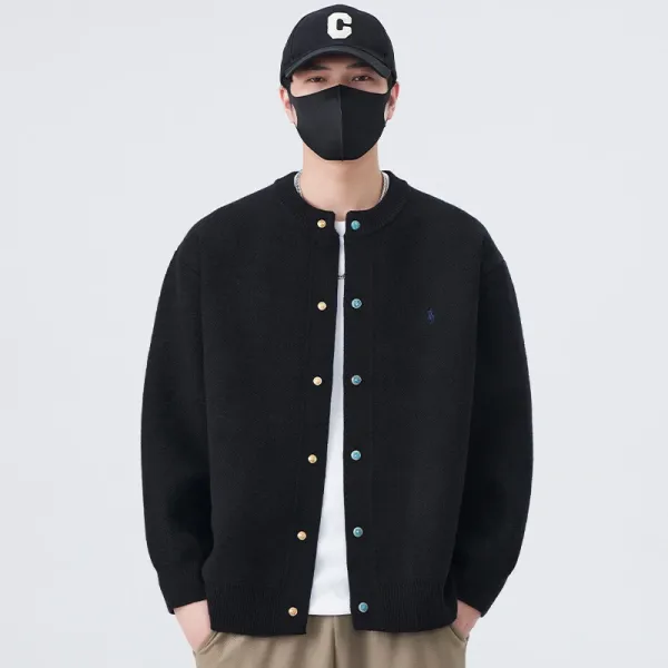 Polo Ralph Lauren Color-Block Button-Up Cardigan Black Outerwear.cardigan - 1