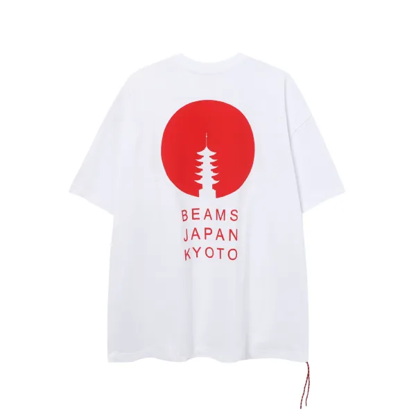 Design Beams Japan Kyoto Pagoda Red Sun T-Shirt T-Shirts - 1