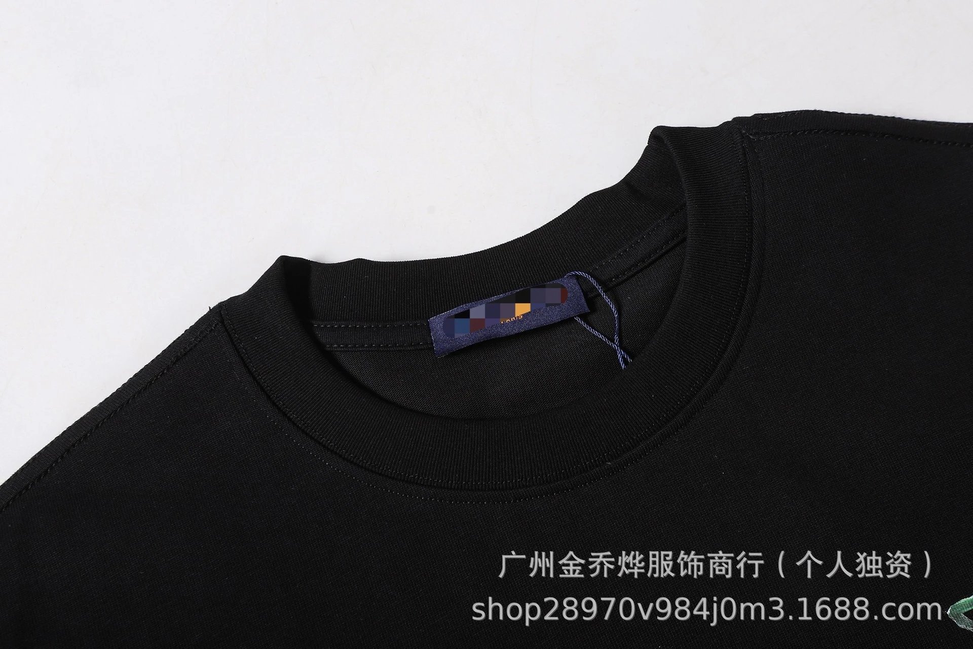Louis Vuitton Pixelated Floral Graphic Black T-Shirt - 7