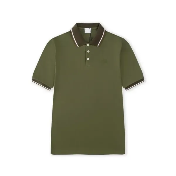 Design Classic Collar Polo White with Beige and Red Trim Polo Tops Polo - 24
