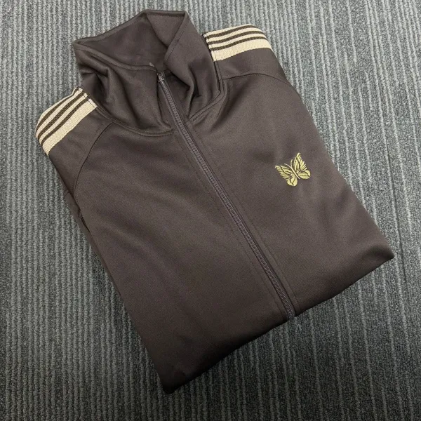 Adidas Originals Track Jacket Brown with Gold Butterfly Embroidery Outerwear - 1