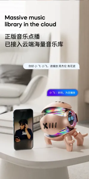 Design X111 Holographic LED Robot Speaker White - 11
