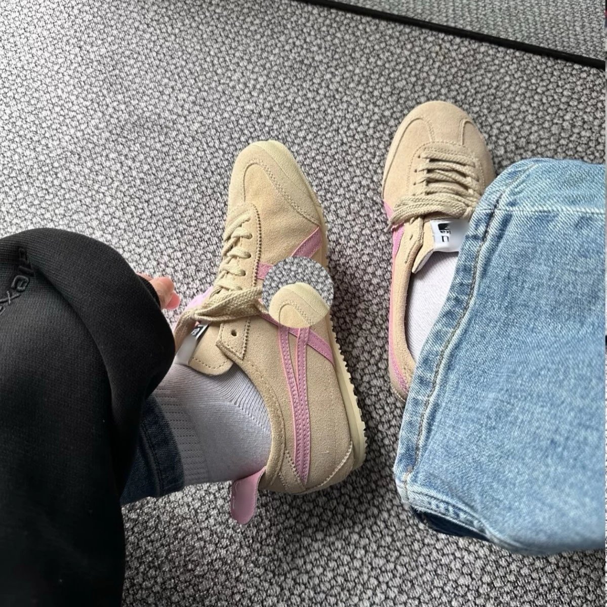 Onitsuka Tiger Mexico 66 Beige Pink Suede Sneakers - 4