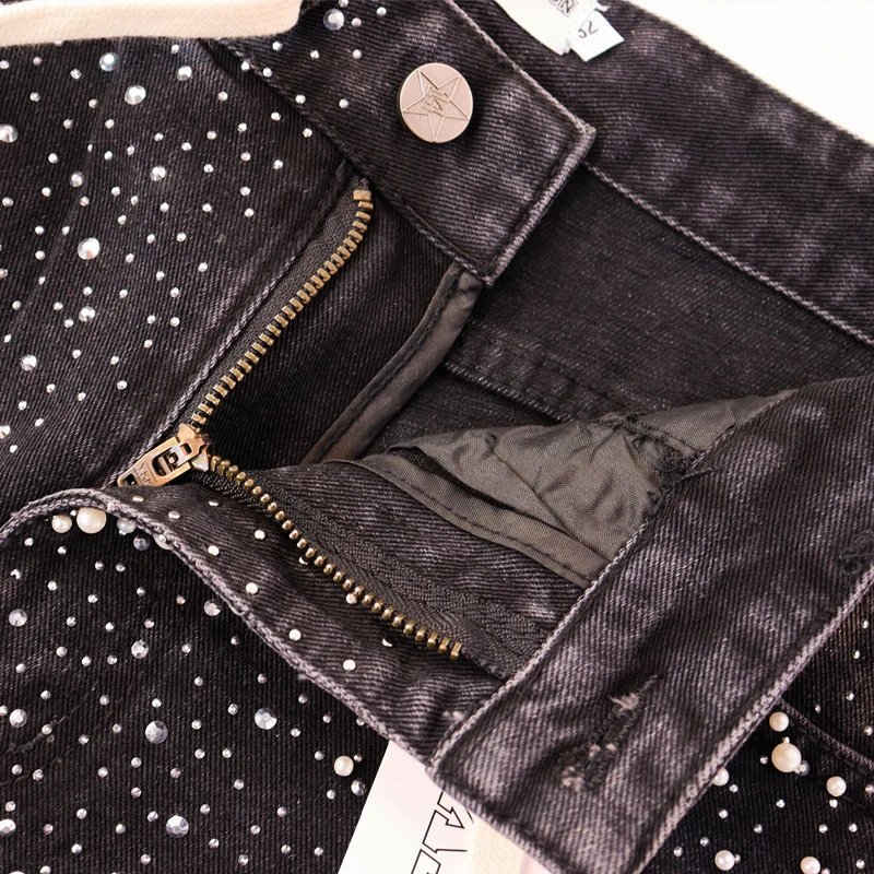 Design Starfield Print Drawstring Shorts Black - 13