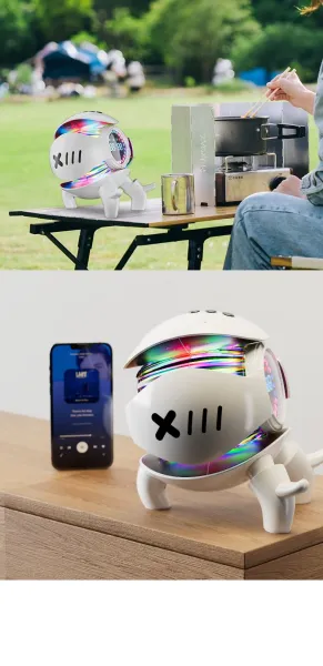 Design X111 Holographic LED Robot Speaker White - 19