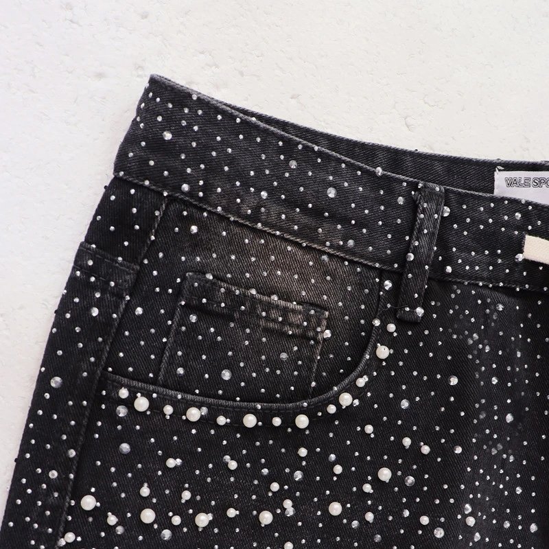 Design Starfield Print Drawstring Shorts Black - 14