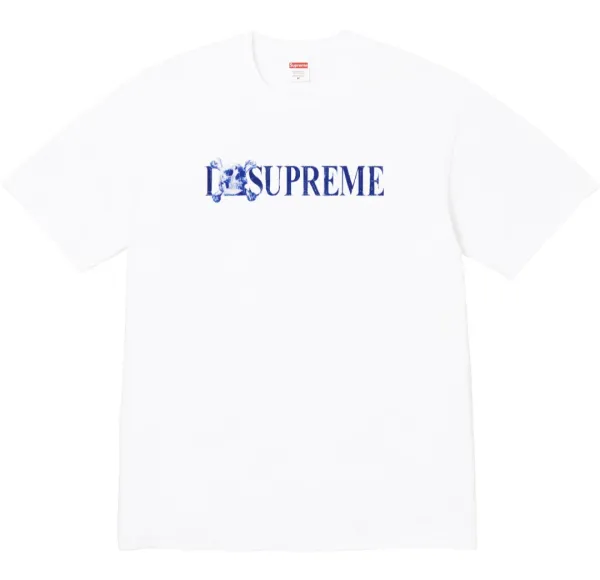 Supreme Skull Logo White T-Shirt - 1