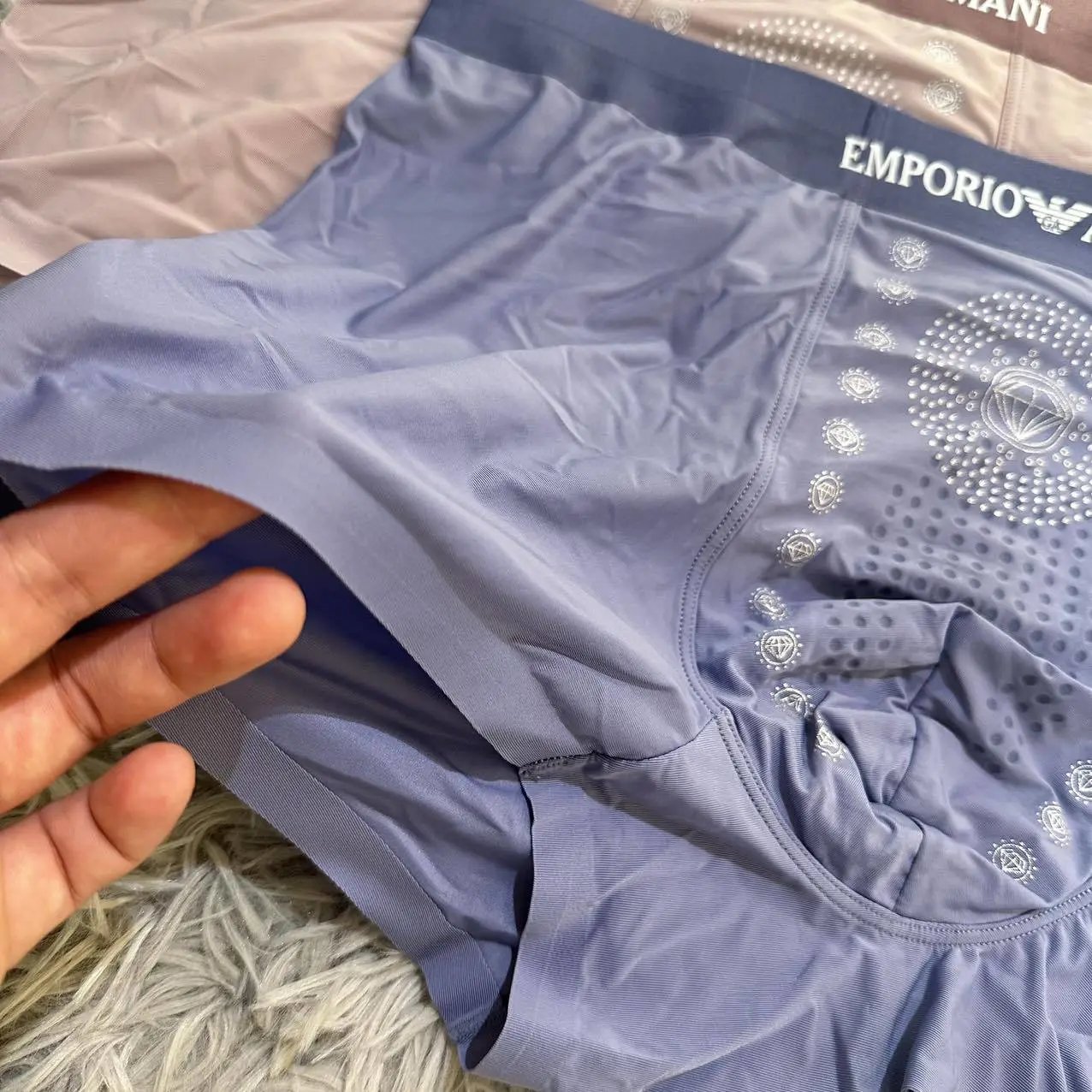 Emporio Armani Trunk Box Set in Blue, Navy, and Teal Underwear - 3