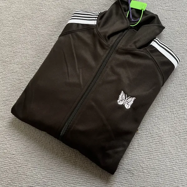 Adidas Originals Track Jacket Black with White Butterfly Embroidery Outerwear - 1