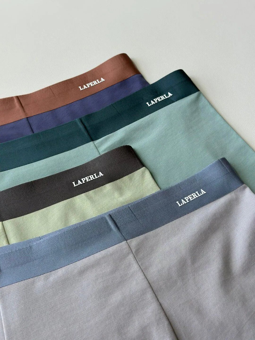 Design LAPERLA Solid Color Boxed Set of Five Men's Briefs Underwear - 4