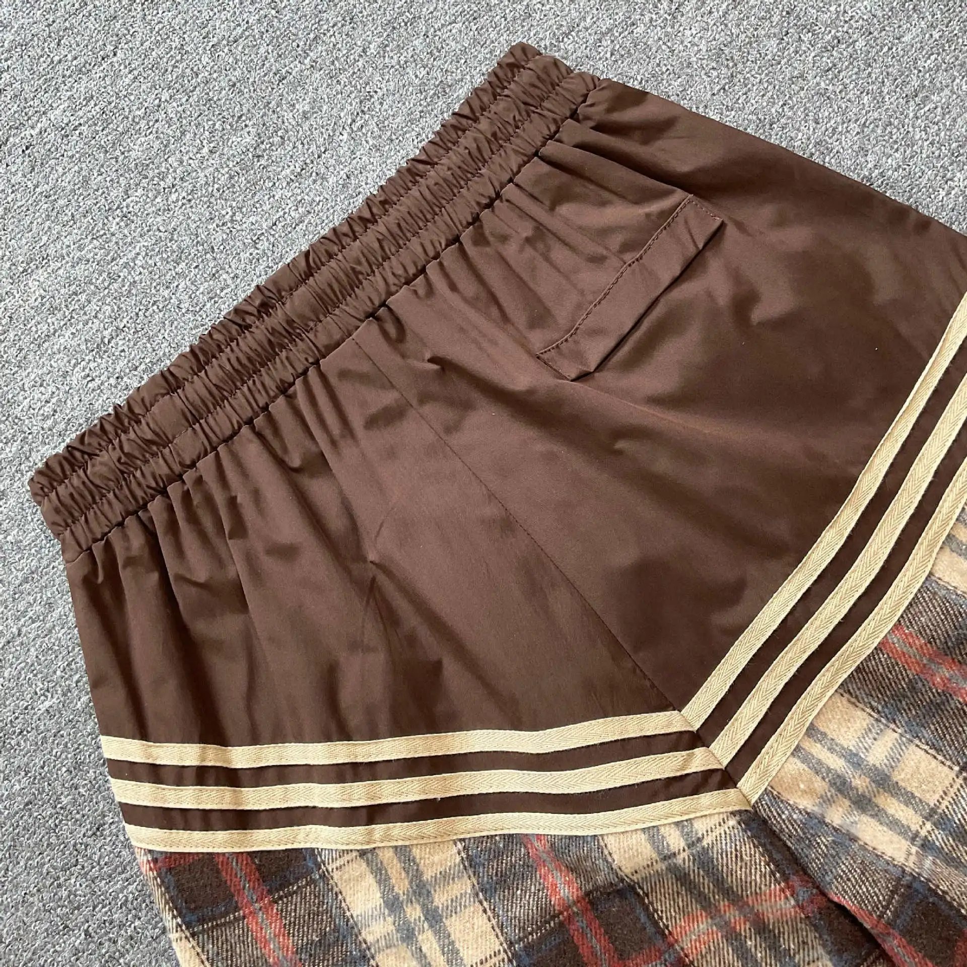 Corteiz Plaid Panel Shorts Black / Blue - 15