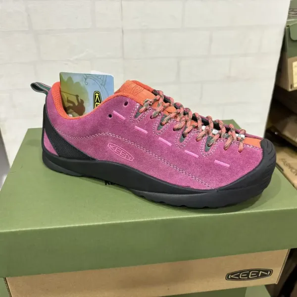 Design Keen Targhee III Low Pink Orange Suede Sneakers Casual Shoes - 1