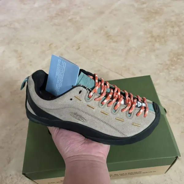 Design Keen Targhee III Low Sage Green and Orange Rope Laces Casual Shoes - 1