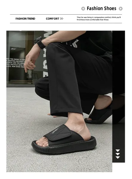 Design Slide Sandal Olive Suede Black Sole Slippers - 15